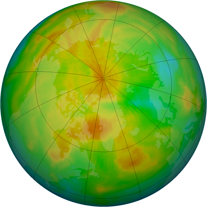 Arctic ozone map for 10 April 1993